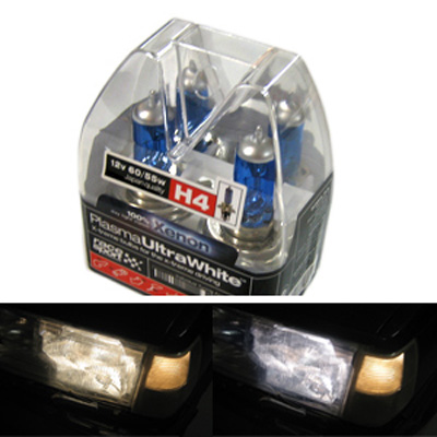 H4 Xenon effect light bulbs, 55W