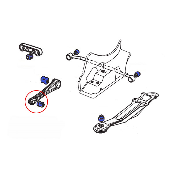 Superpro polyuretanbøsninger momentstag til Volvo, 740, 760, 780, 940, forreste