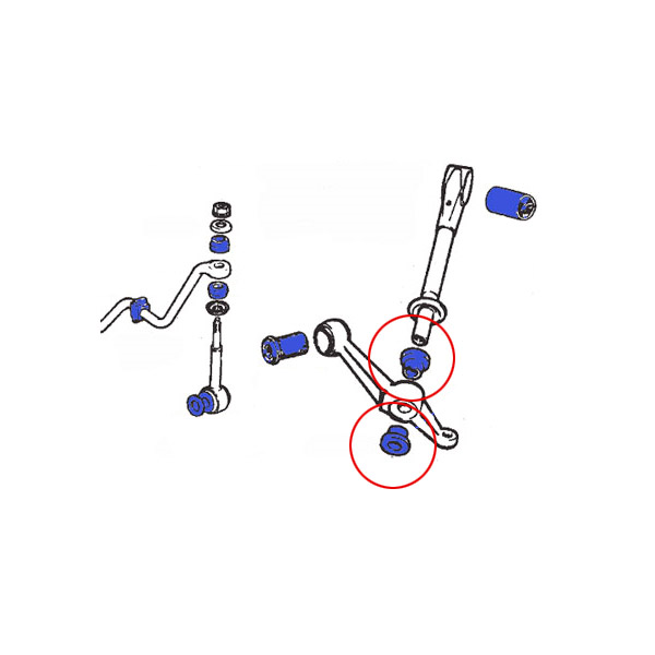 Superpro Polyuretaan Bussen onder buiten naar draagarmen naar Volvo, 740, 760, 780, 940, 960