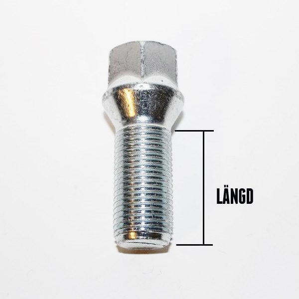 Hjulbult för 10mm spacer till Volvo.