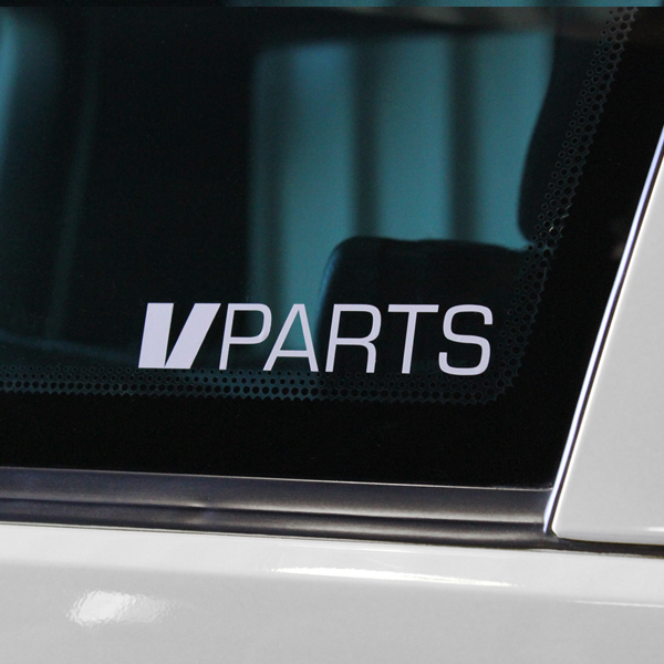 Vpartsdekal 115mm, vit