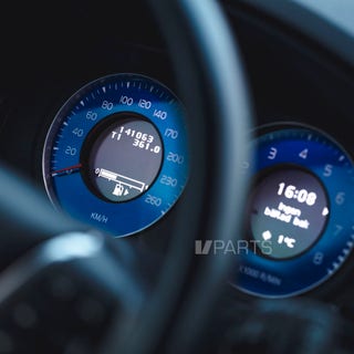 R-blå mätartavlor till Volvo V70, XC70, S80, XC60, bensin smal ring