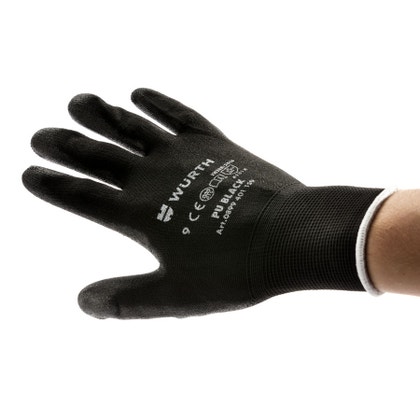 Svarta montagehandskar Medium Würth