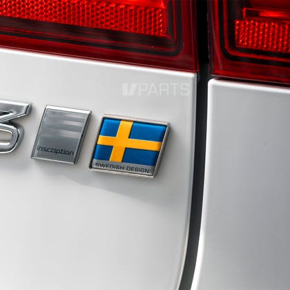 Emblem för baklucka, SWE, Swedish design, 27mm