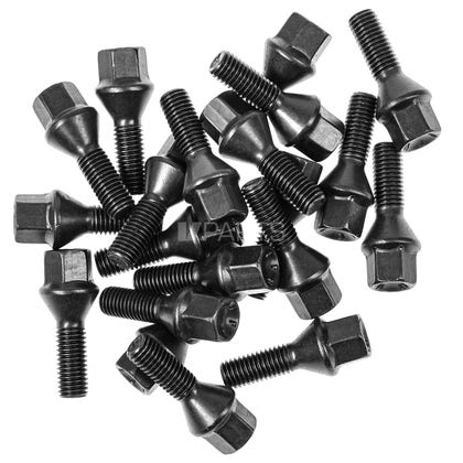 Svarta hjulbultar 20st till Volvo 850, S70, V70, V70XC, C70