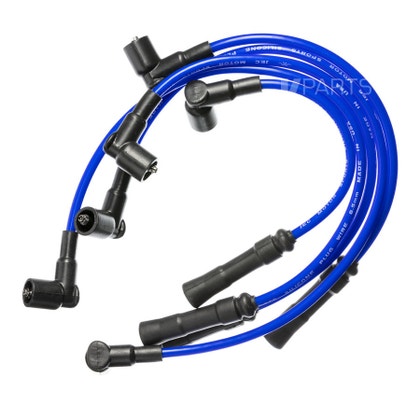 Tennkabelsett for Volvo 740, 940, B200, B230E,F,K,ET,FT, blå silikon