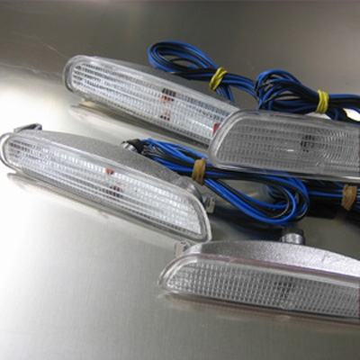 4 White Side Marker Lights for Volvo S40, V40, phase 1 96-00