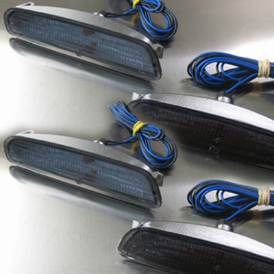 4 'Smoked' Side Marker Lights for Volvo S40, V40, phase 1 96-00