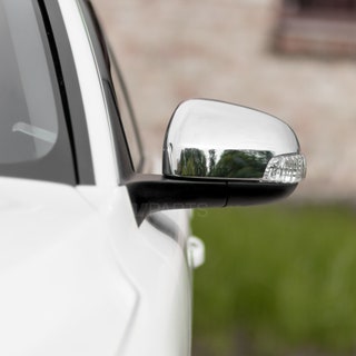 Kromade backspegelkåpor till Volvo S40, V40, V50, C30, C70, S80, V70 Med stora spegeln