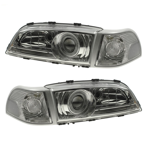 Styling strålkastare till Volvo S70, C70, V70, kromade med blinkers