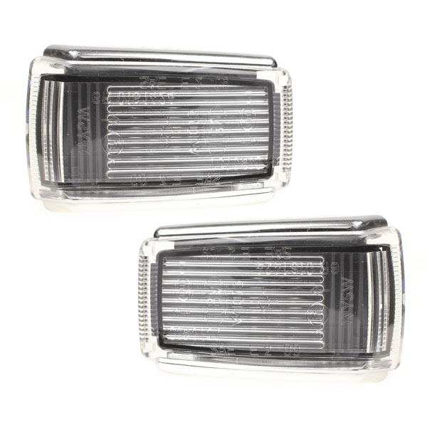 Vita skärmblinkers till Volvo, kromad botten