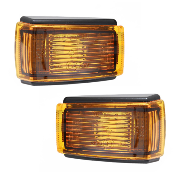 Orangea skärmblinkers till Volvo, svart botten