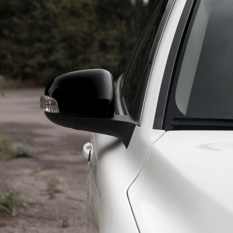 Blanksvarta backspegelkåpor till Volvo S40, V40, V50, C30, C70, S80, V70 Med stora spegeln - Image 2