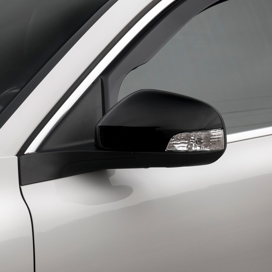 Blanksvarta backspegelkåpor till Volvo S40, V40, V50, C30, C70, S80, V70 Med stora spegeln - Image 1