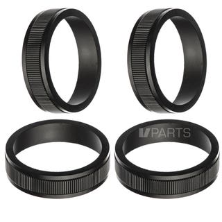 Dekorringar i aluminium för mittkonsoll till Volvo S60, V60, S80, V70, XC70, svart