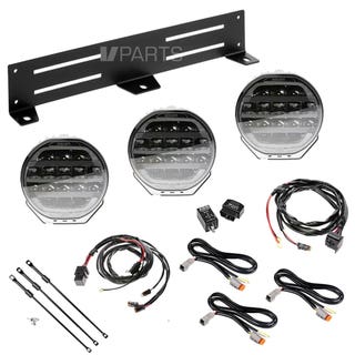 Sæt: 3 X Briodlights Ozz LED ekstralys, til Volvo XC40, 17-, CAN, med monteringsdetaljer