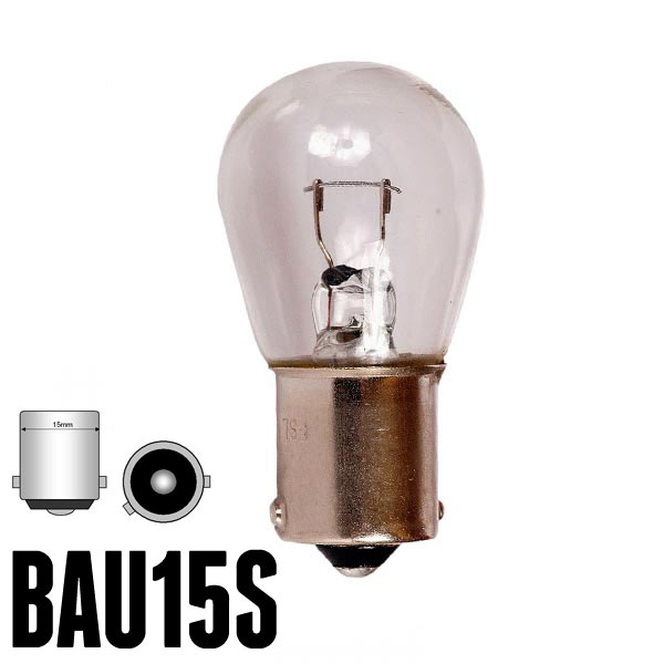 Bau15s glødelampe, hvit 21W