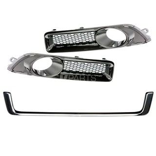 Kromade dimljusgaller och dekorlist till Volvo V70 08-13