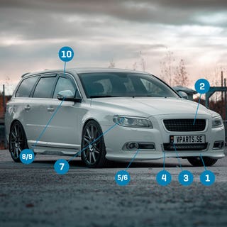 Stylingpaket till V70 08-13, mattkrom